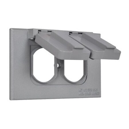 Hubbell ME GRY Horiz Flip Cover 1C-DH-ALX